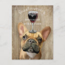 Search for dog postcards Dog with wine