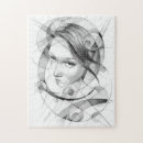 Search for female portraits puzzles Girl