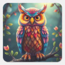 Search for colourful owl stickers Fun
