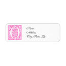 Search for monogram o return address labels Pink