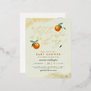 Search for cutie orange baby shower invitations Clementine