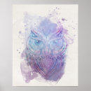 Search for owl paintings posters Blue