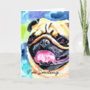 Search for pug painting postcards Puppy