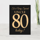 Search for black and gold 80th birthday cards 80 years old