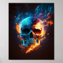 Search for skull with burning art Skeleton