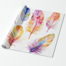 Search for feather wrapping paper Watercolor
