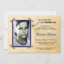 Search for aged paper invitations 60th