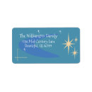Search for retro mid century modern return address labels 1950s