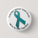 Search for ovarian cancer teal ribbon badges Awareness
