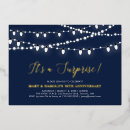 Search for surprise wedding anniversary invitations Gold