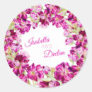 Search for dark pink wedding stickers Watercolor