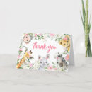 Search for girls safari thank you cards Pink