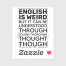 Search for english language stickers Spelling