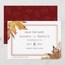 Search for fall leaves save the dates Modern