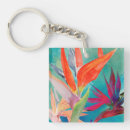 Search for tropical flowers key rings Bird of paradise