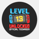 Search for quest stickers Level up