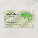 Search for exotic animal business cards Reptile