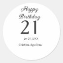 Search for bold letter stickers Happy 21st birthday