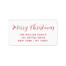 Search for merry christmas return address labels Clean simple minimal