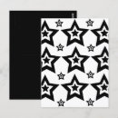 Search for black and white geometric patterns postcards Stars