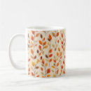 Search for autumn leaves pattern mugs Yellow