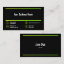 Search for chartreuse business cards Black