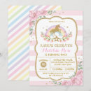 Search for rainbow unicorn birthday invitations Pink