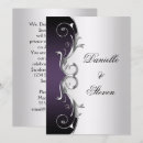 Search for purple black silver wedding invitations Elegant