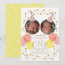 Search for twin girls birthday invitations Pink