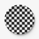 Search for black and white checkered paper plates Squares