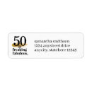 Search for for birthday return address labels Black and gold