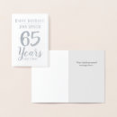 Search for 65 years cards Sixty five