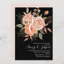 Search for peach black wedding invitations Rose