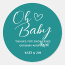 Search for teal baby shower stickers Modern