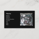 Search for tigers business cards Nature