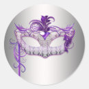 Search for silver masquerade stickers Purple