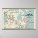 Search for historical map posters Map of canada