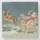 Search for christmas stone coasters Santa claus