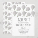 Search for golf ball birthday invitations Green