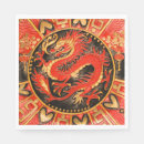 Search for red dragon napkins Chinese