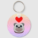 Search for pug cartoon key rings Pet