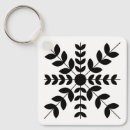 Search for white floral pattern key rings Black and white