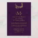 Search for peacock anniversary invitations Gold