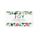 Search for joy return address labels Red berries
