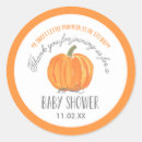 Search for fall baby shower favor stickers Pumpkin