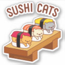 Search for cat sushi stickers Kawaii