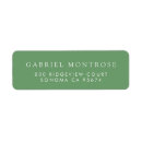 Search for green and black return address labels Simple