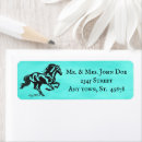 Search for horse silhouette return address labels Western