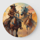 Search for western horse clocks Cowboy
