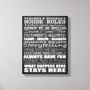 Search for house rules canvas prints Wall